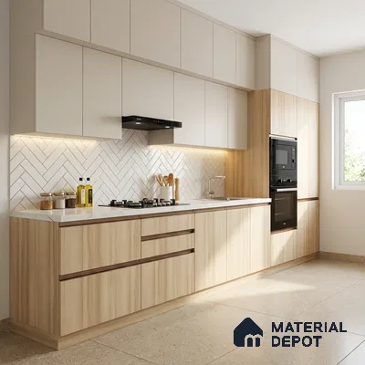 Wooden Look LM 01744 Soft Spruce 8 ft x 4 ft Suede Finish Decorative Laminate - 1 mm | Suitable for TV Unit, Wardrobe, Kitchen Cabinets