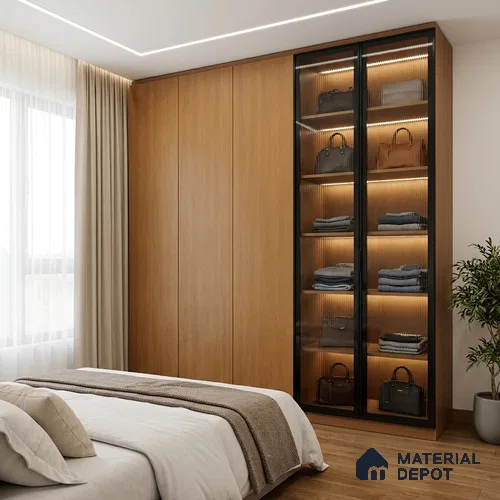 Wooden Look LM 01748 Light Cedar 8 ft x 4 ft Suede Finish Decorative Laminate - 1 mm | Suitable for TV Unit, Wardrobe, Kitchen Cabinets
