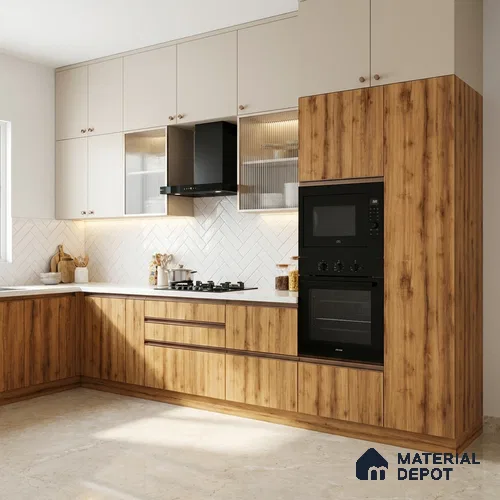 Wooden Look LM 01749 Mustard Yew 8 ft x 4 ft Suede Finish Decorative Laminate - 1 mm | Suitable for TV Unit, Wardrobe, Kitchen Cabinets