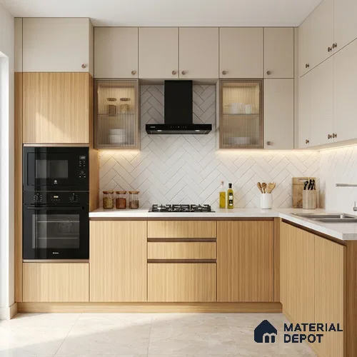 Wooden Look LM 01752 Himalayan Pine 8 ft x 4 ft Suede Finish Decorative Laminate - 1 mm | Suitable for TV Unit, Wardrobe, Kitchen Cabinets