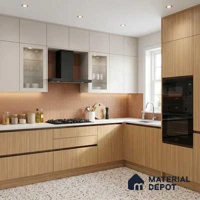 Wooden Look LM 01752 Himalayan Pine 8 ft x 4 ft Suede Finish Decorative Laminate - 1 mm | Suitable for TV Unit, Wardrobe, Kitchen Cabinets