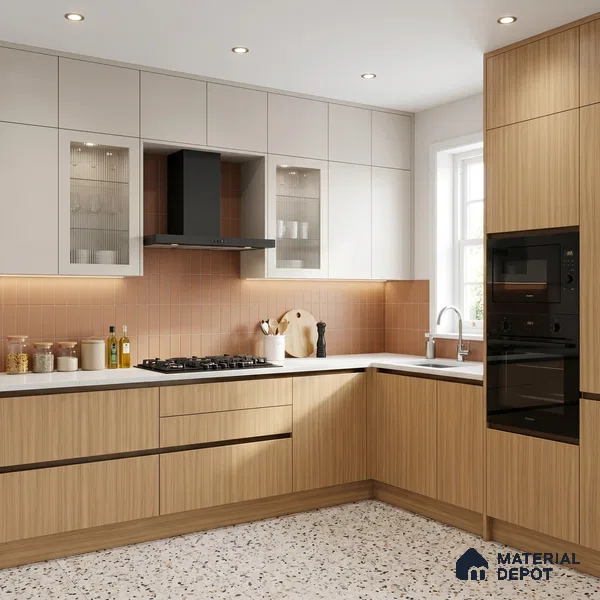 Wooden Look LM 01752 Himalayan Pine 8 ft x 4 ft Suede Finish Decorative Laminate - 1 mm | Suitable for TV Unit, Wardrobe, Kitchen Cabinets