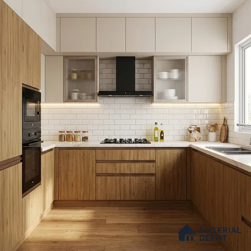 Wooden Look LM 01754 Alaskan Pine 8 ft x 4 ft Suede Finish Decorative Laminate - 1 mm | Suitable for TV Unit, Wardrobe, Kitchen Cabinets