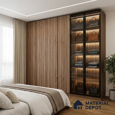 Wooden Look LM 01756 European Hemlock 8 ft x 4 ft Suede Finish Decorative Laminate - 1 mm | Suitable for TV Unit, Wardrobe, Kitchen Cabinets