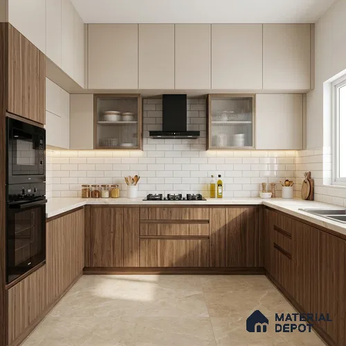 Wooden Look LM 01756 European Hemlock 8 ft x 4 ft Suede Finish Decorative Laminate - 1 mm | Suitable for TV Unit, Wardrobe, Kitchen Cabinets