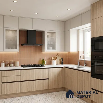 Wooden Look LM 01757 Australian Ash 8 ft x 4 ft Suede Finish Decorative Laminate - 1 mm | Suitable for TV Unit, Wardrobe, Kitchen Cabinets