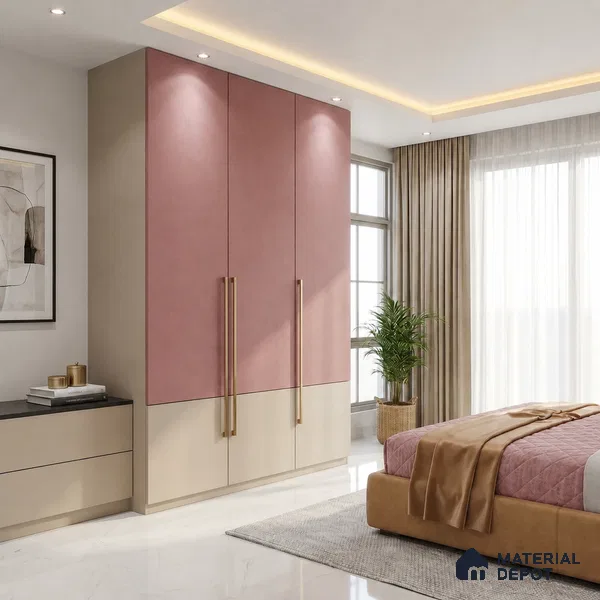 Solid Colors Look LM 01769 Rose Wood Rosewood Pink 8 ft x 4 ft Suede Finish Decorative Laminate - 1 mm | Suitable for Living Room, Kitchen, Office