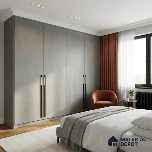 Grey Marble Look LM 02814 Concrete Grey 8 ft x 4 ft Sand Stone Finish Decorative Laminate - 1 mm | Suitable for TV Unit, Wardrobe, Kitchen Cabinets
