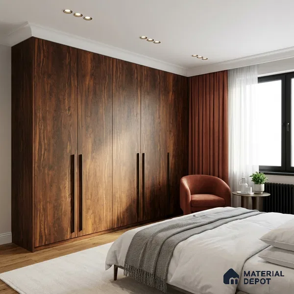 Wooden Look LM 02819 Bronze Musk 8 ft x 4 ft Fine Sand Stone Finish Decorative Laminate - 1 mm | Suitable for TV Unit, Wardrobe, Kitchen Cabinets