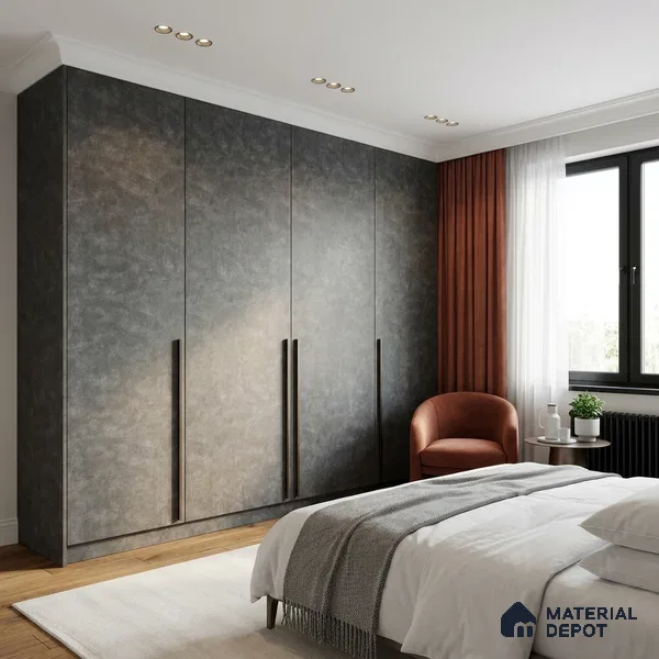 Grey Marble Look LM 02820 Sure Silver 8 ft x 4 ft Fine Sand Stone Finish Decorative Laminate - 1 mm | Suitable for TV Unit, Wardrobe, Kitchen Cabinets