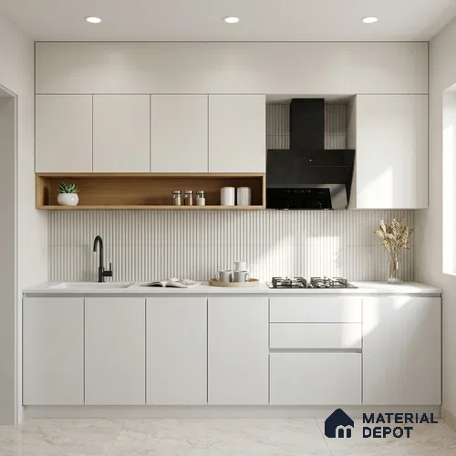 White Terrazzo Look LM 02824 Frosty White 8 ft x 4 ft Stonem Finish Decorative Laminate - 1 mm | Suitable for TV Unit, Wardrobe, Kitchen Cabinets