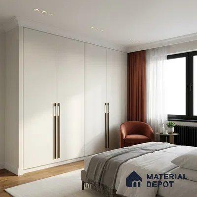 Textured Solid Look LM 02826 Egg White 8 ft x 4 ft Stone Finish Decorative Laminate - 1 mm | Suitable for TV Unit, Wardrobe, Kitchen Cabinets