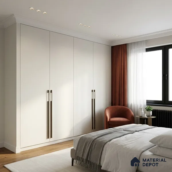 Textured Solid Look LM 02826 Egg White 8 ft x 4 ft Stone Finish Decorative Laminate - 1 mm | Suitable for TV Unit, Wardrobe, Kitchen Cabinets