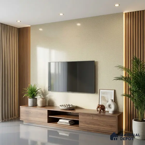 Beige Terrazzo Look LM 02832 Floral Fusion 8 ft x 4 ft Capella Finish Decorative Laminate - 1 mm | Suitable for TV Unit, Wardrobe, Kitchen Cabinets