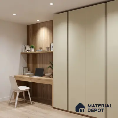 Beige Terrazzo Look LM 02832 Floral Fusion 8 ft x 4 ft Capella Finish Decorative Laminate - 1 mm | Suitable for TV Unit, Wardrobe, Kitchen Cabinets