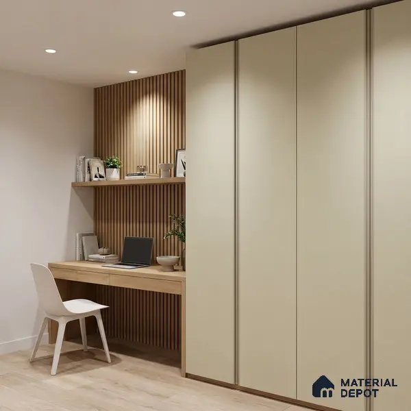 Beige Terrazzo Look LM 02832 Floral Fusion 8 ft x 4 ft Capella Finish Decorative Laminate - 1 mm | Suitable for TV Unit, Wardrobe, Kitchen Cabinets