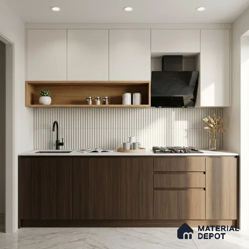 Textured Solid Look LM 02833 Coffee 8 ft x 4 ft Capella Finish Decorative Laminate - 1 mm | Suitable for TV Unit, Wardrobe, Kitchen Cabinets