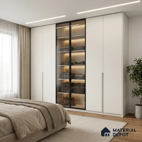 Textured Solid Look LM 02834 Egg White 8 ft x 4 ft Capella Finish Decorative Laminate - 1 mm | Suitable for TV Unit, Wardrobe, Kitchen Cabinets