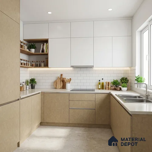 Grey Marble Look LM 02835 Casper Sage 8 ft x 4 ft Crux Finish Decorative Laminate - 1 mm | Suitable for TV Unit, Wardrobe, Kitchen Cabinets