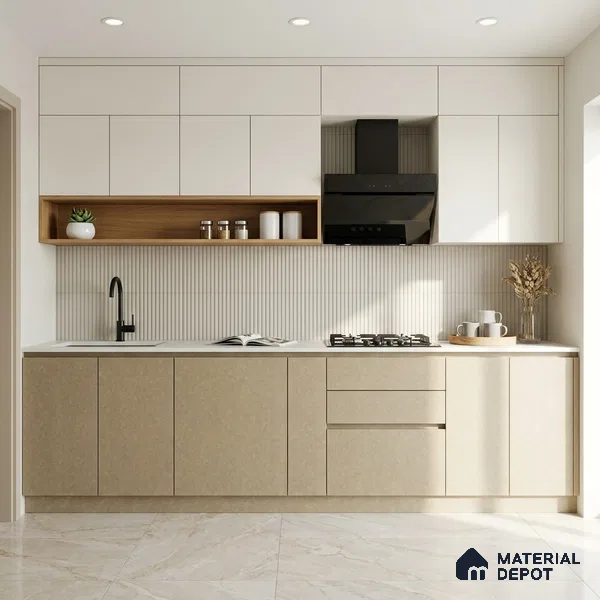 Grey Marble Look LM 02835 Casper Sage 8 ft x 4 ft Crux Finish Decorative Laminate - 1 mm | Suitable for TV Unit, Wardrobe, Kitchen Cabinets