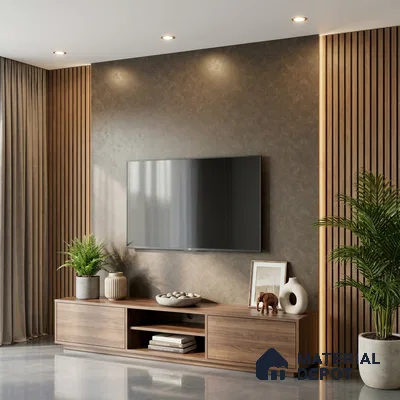 Brown Marble Look LM 02836 Casper Copper 8 ft x 4 ft Crux Finish Decorative Laminate - 1 mm | Suitable for TV Unit, Wardrobe, Kitchen Cabinets