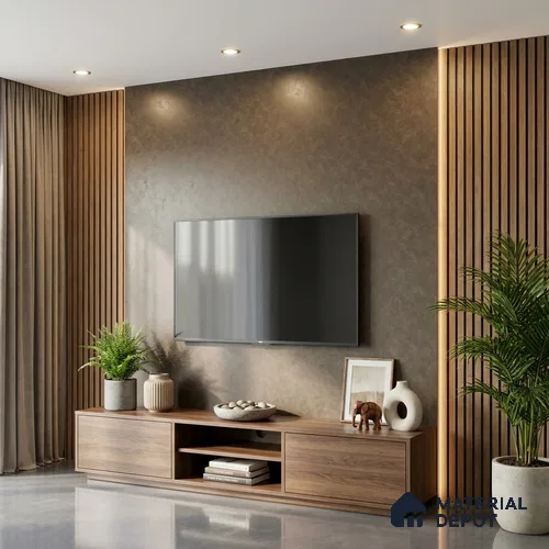 Brown Marble Look LM 02836 Casper Copper 8 ft x 4 ft Crux Finish Decorative Laminate - 1 mm | Suitable for TV Unit, Wardrobe, Kitchen Cabinets