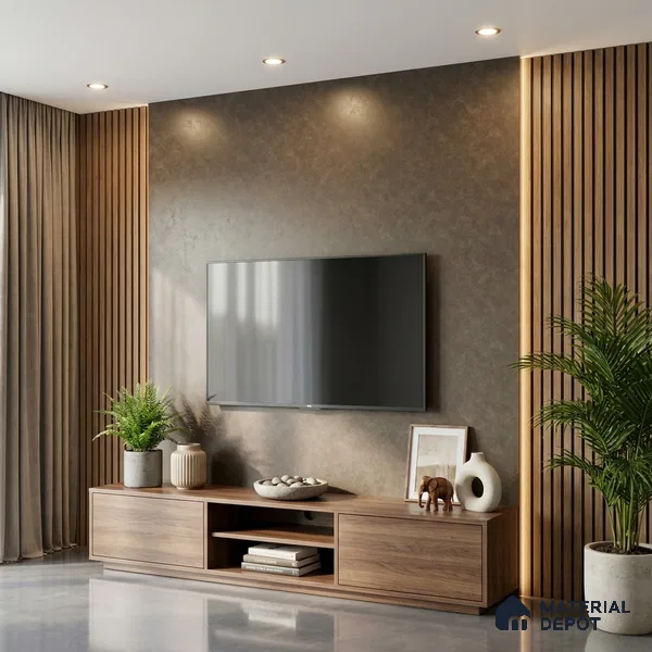 Brown Marble Look LM 02836 Casper Copper 8 ft x 4 ft Crux Finish Decorative Laminate - 1 mm | Suitable for TV Unit, Wardrobe, Kitchen Cabinets