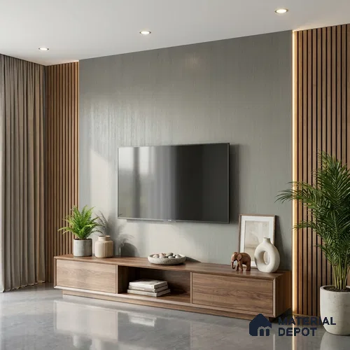 Wooden Look LM 02837 Burma Teak 8 ft x 4 ft Rugged Soft Oak Finish Decorative Laminate - 1 mm | Suitable for TV Unit, Wardrobe, Kitchen Cabinets