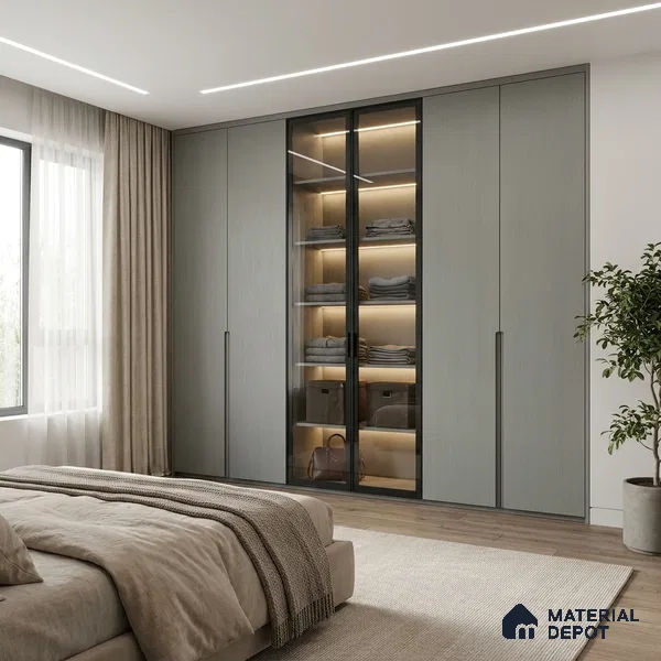 Wooden Look LM 02837 Burma Teak 8 ft x 4 ft Rugged Soft Oak Finish Decorative Laminate - 1 mm | Suitable for TV Unit, Wardrobe, Kitchen Cabinets