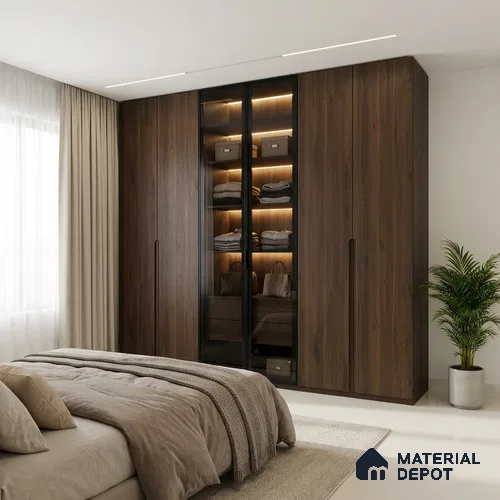 Wooden Look LM 02847 Sycamore 8 ft x 4 ft Hydra Bark Finish Decorative Laminate - 1 mm | Suitable for TV Unit, Wardrobe, Kitchen Cabinets