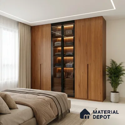 Wooden Look LM 02848 Cyprus 8 ft x 4 ft Hydra Bark Finish Decorative Laminate - 1 mm | Suitable for TV Unit, Wardrobe, Kitchen Cabinets