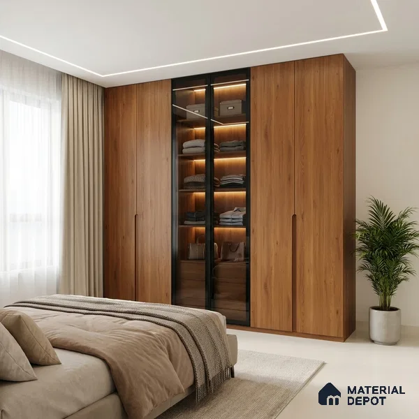 Wooden Look LM 02848 Cyprus 8 ft x 4 ft Hydra Bark Finish Decorative Laminate - 1 mm | Suitable for TV Unit, Wardrobe, Kitchen Cabinets