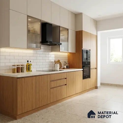 Wooden Look LM 02851 Balsar Yellow 8 ft x 4 ft Zero Soft Matt Finish Decorative Laminate - 1 mm | Suitable for TV Unit, Wardrobe, Kitchen Cabinets