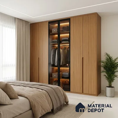 Wooden Look LM 02854 Alstonia 8 ft x 4 ft Zero Soft Oak Finish Decorative Laminate - 1 mm | Suitable for TV Unit, Wardrobe, Kitchen Cabinets