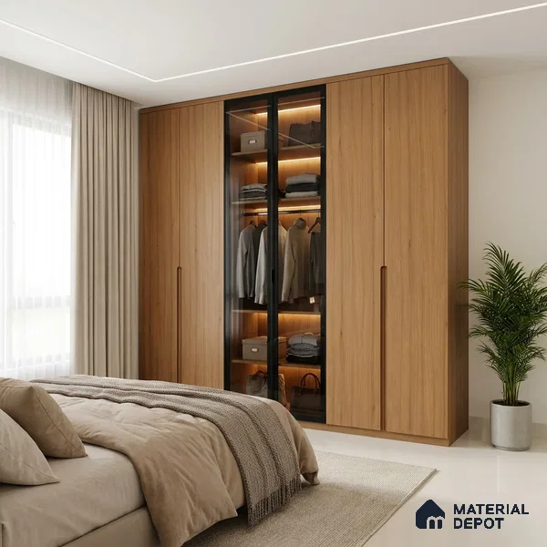 Wooden Look LM 02854 Alstonia 8 ft x 4 ft Zero Soft Oak Finish Decorative Laminate - 1 mm | Suitable for TV Unit, Wardrobe, Kitchen Cabinets