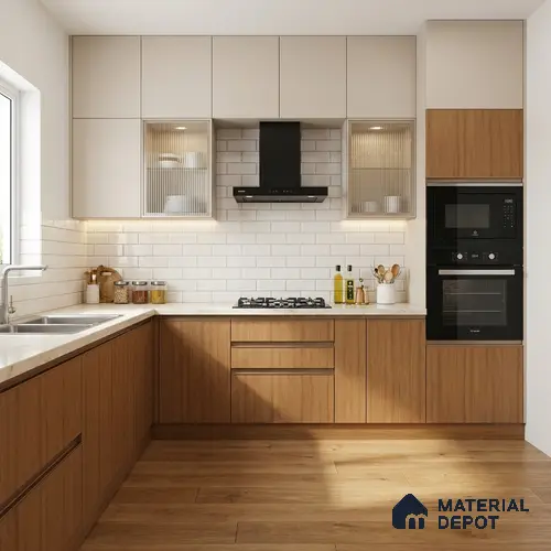 Wooden Look LM 02854 Alstonia 8 ft x 4 ft Zero Soft Oak Finish Decorative Laminate - 1 mm | Suitable for TV Unit, Wardrobe, Kitchen Cabinets