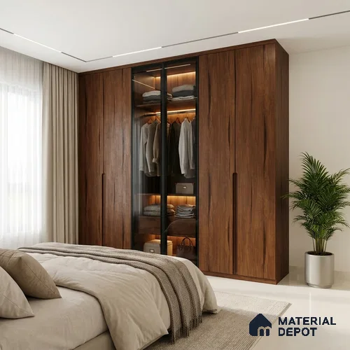 Wooden Look LM 02855 Timber 8 ft x 4 ft Zero Soft Oak Finish Decorative Laminate - 1 mm | Suitable for TV Unit, Wardrobe, Kitchen Cabinets