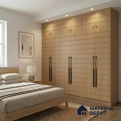 Wooden Look LM 02857 Drum Stick 8 ft x 4 ft Zontal Line Finish Decorative Laminate - 1 mm | Suitable for TV Unit, Wardrobe, Kitchen Cabinets
