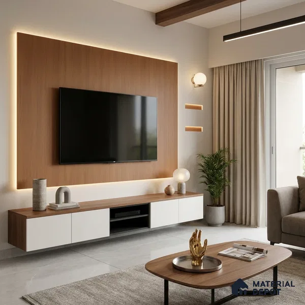 Wooden Look LM 02859 Criftone 8 ft x 4 ft Zero Soft Wooden Finish Decorative Laminate - 1 mm | Suitable for TV Unit, Wardrobe, Kitchen Cabinets