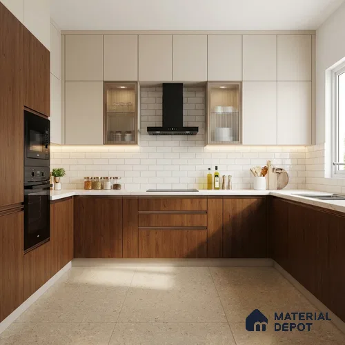 Wooden Look LM 02861 Balsar Cherry 8 ft x 4 ft Hydra Bark Finish Decorative Laminate - 1 mm | Suitable for TV Unit, Wardrobe, Kitchen Cabinets