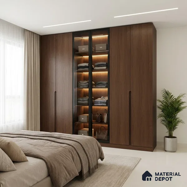 Wooden Look LM 02863 Almond 8 ft x 4 ft Hydra Bark Finish Decorative Laminate - 1 mm | Suitable for TV Unit, Wardrobe, Kitchen Cabinets
