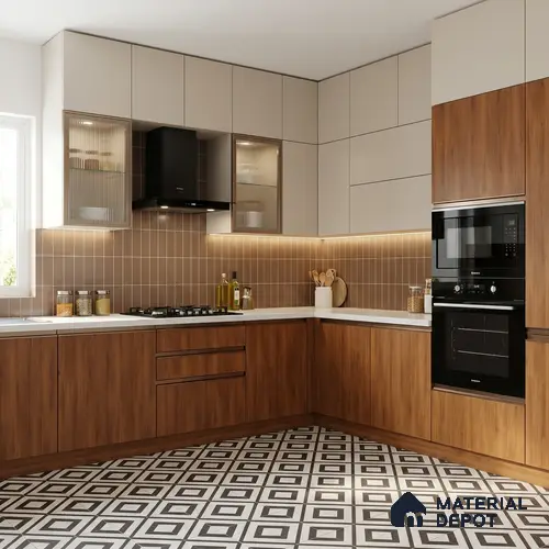 Wooden Look LM 02864 Dessertian 8 ft x 4 ft Zero Soft Matt Finish Decorative Laminate - 1 mm | Suitable for TV Unit, Wardrobe, Kitchen Cabinets