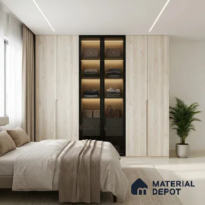 Wooden Look LM 02868 Knotty Pine 8 ft x 4 ft Zero Soft Oak Finish Decorative Laminate - 1 mm | Suitable for TV Unit, Wardrobe, Kitchen Cabinets