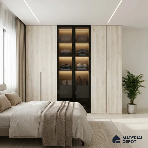 Wooden Look LM 02868 Knotty Pine 8 ft x 4 ft Zero Soft Oak Finish Decorative Laminate - 1 mm | Suitable for TV Unit, Wardrobe, Kitchen Cabinets