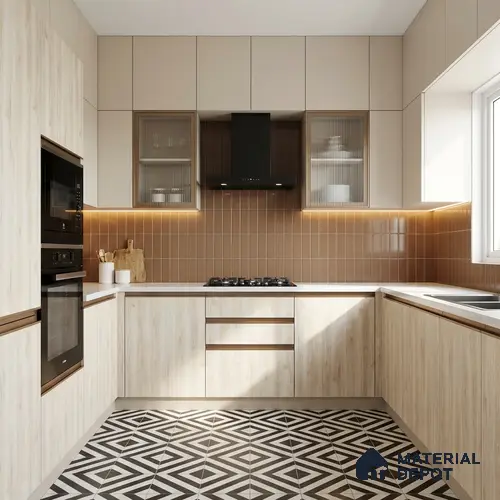 Wooden Look LM 02868 Knotty Pine 8 ft x 4 ft Zero Soft Oak Finish Decorative Laminate - 1 mm | Suitable for TV Unit, Wardrobe, Kitchen Cabinets