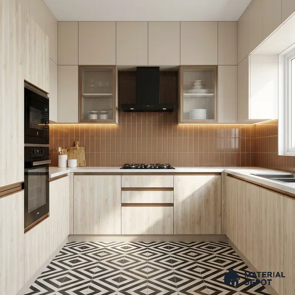 Wooden Look LM 02868 Knotty Pine 8 ft x 4 ft Zero Soft Oak Finish Decorative Laminate - 1 mm | Suitable for TV Unit, Wardrobe, Kitchen Cabinets