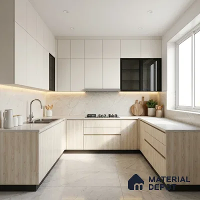 Wooden Look LM 02868 Knotty Pine 8 ft x 4 ft Zero Soft Oak Finish Decorative Laminate - 1 mm | Suitable for TV Unit, Wardrobe, Kitchen Cabinets