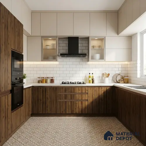 Wooden Look LM 02869 Swiss Wooden Dark 8 ft x 4 ft Zero Soft Oak Finish Decorative Laminate - 1 mm | Suitable for TV Unit, Wardrobe, Kitchen Cabinets