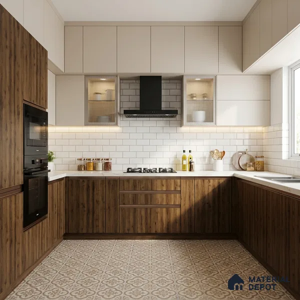 Wooden Look LM 02869 Swiss Wooden Dark 8 ft x 4 ft Zero Soft Oak Finish Decorative Laminate - 1 mm | Suitable for TV Unit, Wardrobe, Kitchen Cabinets