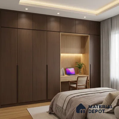 Wooden Look LM 02871 Redian 8 ft x 4 ft Zero Soft Matt Finish Decorative Laminate - 1 mm | Suitable for TV Unit, Wardrobe, Kitchen Cabinets